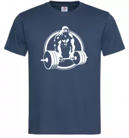Чоловіча футболка Горилла жме Темно-синій фото