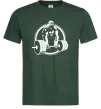 Чоловіча футболка Горилла жме Темно-зелений фото