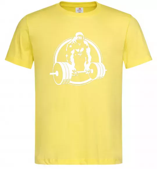 Чоловіча футболка Горилла жме Лимонний фото