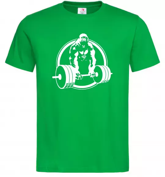 Чоловіча футболка Горилла жме Зелений фото