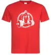 Чоловіча футболка Горилла жме Червоний фото