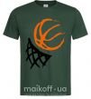 Мужская футболка Баскетбольное кольцо арт Темно-зеленый фото