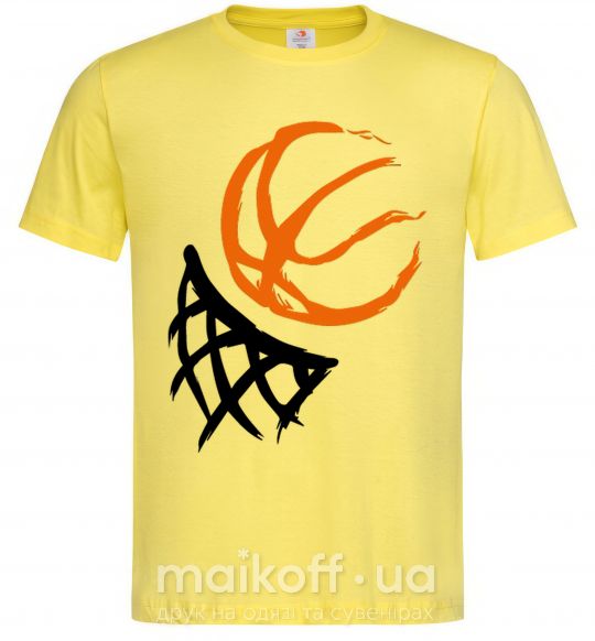 Мужская футболка Баскетбольное кольцо арт Лимонный фото