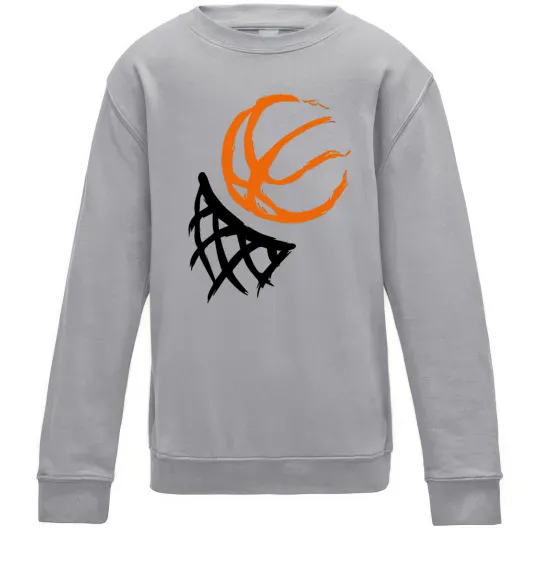 Дитячий світшот Баскетбольне кільце арт Сірий меланж фото