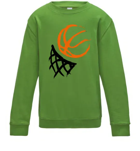 Дитячий світшот Баскетбольне кільце арт Лаймовий фото