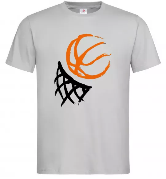 Мужская футболка Баскетбольне кільце арт Серый фото