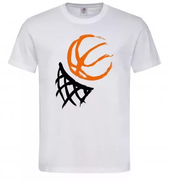 Мужская футболка Баскетбольне кільце арт Белый фото