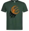 Мужская футболка Баскетбольне кільце арт Темно-зеленый фото