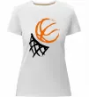 Жіноча преміум футболка Баскетбольне кільце арт Білий фото