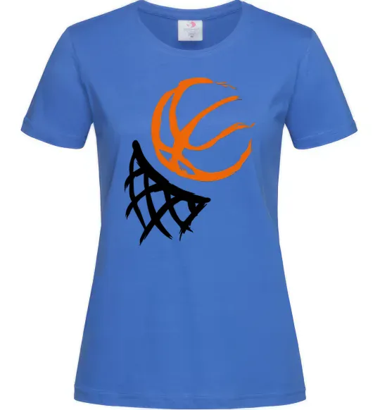 Жіноча футболка Баскетбольне кільце арт Яскраво-синій фото