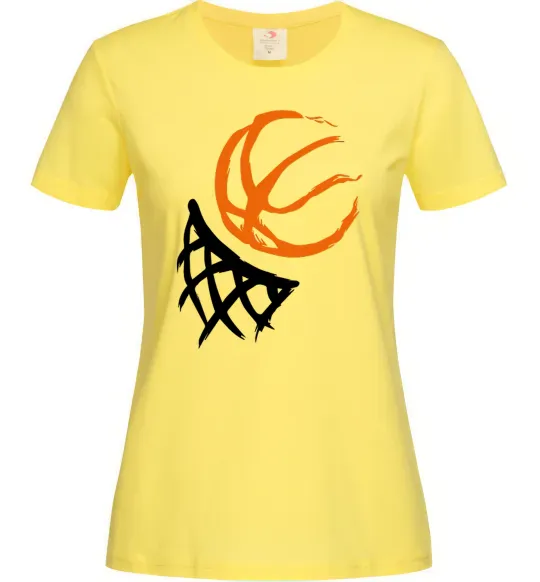 Жіноча футболка Баскетбольне кільце арт Лимонний фото