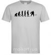 Мужская футболка Эволюция хоккей Серый фото