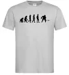 Мужская футболка Еволюція хокей Серый фото