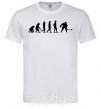 Мужская футболка Эволюция хоккей Белый фото