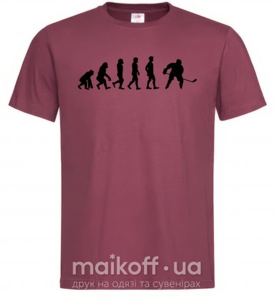 Чоловіча футболка Эволюция хоккей Бордовий фото