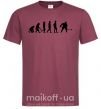 Мужская футболка Эволюция хоккей Бордовый фото