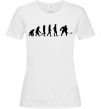 Жіноча футболка Эволюция хоккей Білий фото