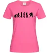 Жіноча футболка Еволюція хокей Яскраво-рожевий фото