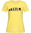 Женская футболка Эволюция хоккей Лимонный фото