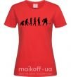 Женская футболка Эволюция хоккей Красный фото