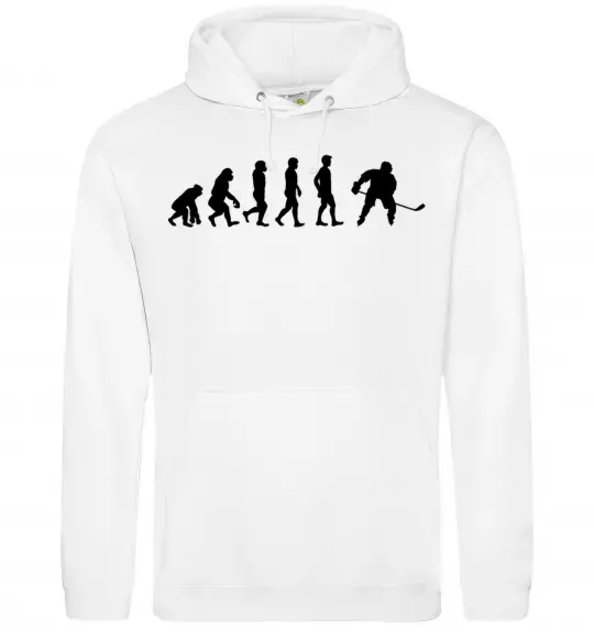 Мужская толстовка (худи) Еволюція хокей Белый фото