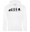 Мужская толстовка (худи) Еволюція хокей Белый фото