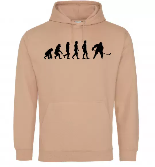 Жіноча толстовка (худі) Еволюція хокей Пісочний фото