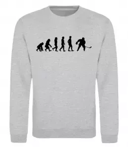 Свитшот Сова з хокейною клюшкою Серый меланж фото