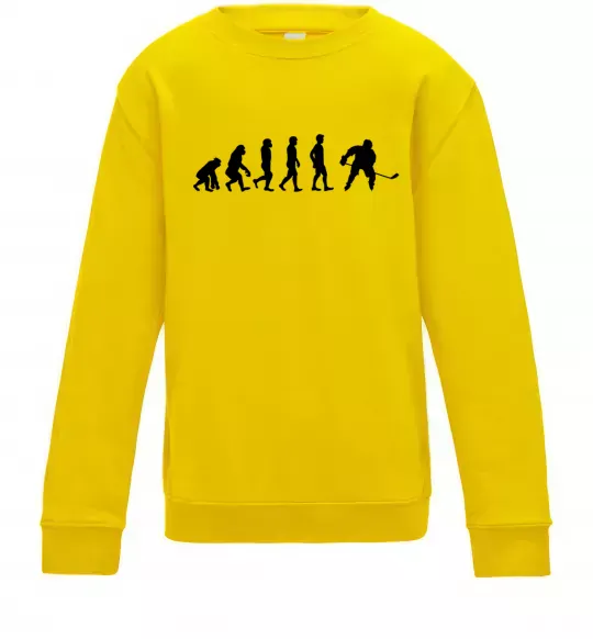 Детский Свитшот Еволюція хокей Солнечно желтый фото