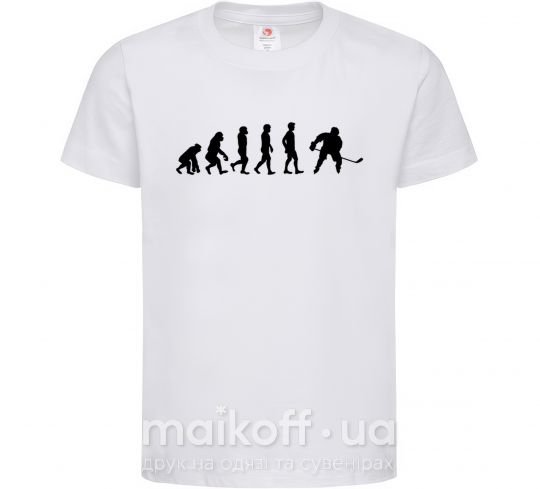 Дитяча футболка Эволюция хоккей Білий фото