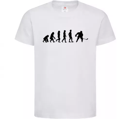 Детская футболка Еволюція хокей Белый фото