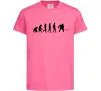 Детская футболка Еволюція хокей Ярко-розовый фото