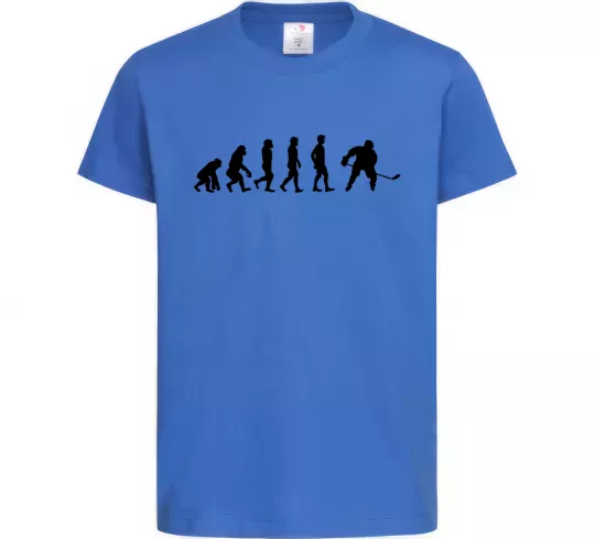 Детская футболка Еволюція хокей Ярко-синий фото