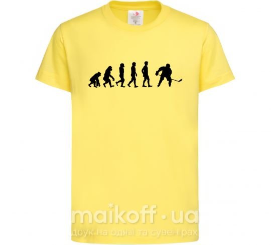 Детская футболка Эволюция хоккей Лимонный фото