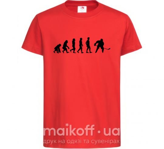 Дитяча футболка Эволюция хоккей Червоний фото
