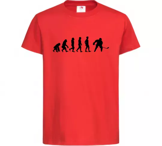 Детская футболка Еволюція хокей Красный фото