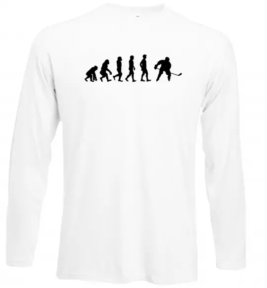 Лонгслив Еволюція хокей Белый фото