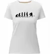Женская премиум футболка Еволюція хокей Белый фото