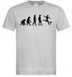Мужская футболка Эволюция футбол Серый фото