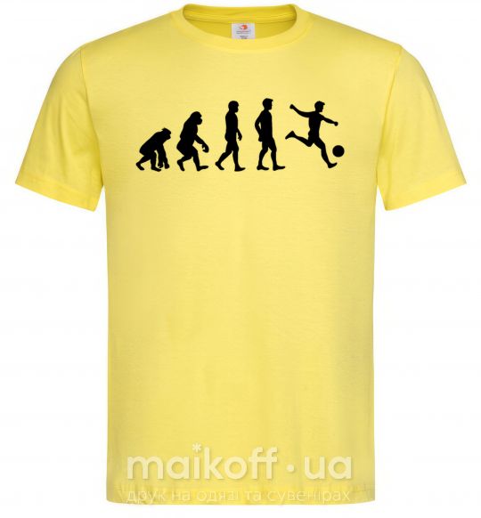 Мужская футболка Эволюция футбол Лимонный фото