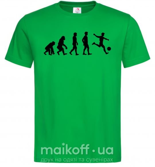 Мужская футболка Эволюция футбол Зеленый фото