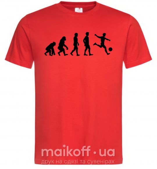 Мужская футболка Эволюция футбол Красный фото
