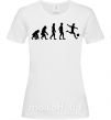 Жіноча футболка Эволюция футбол Білий фото