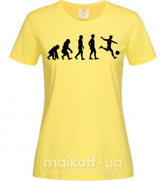 Жіноча футболка Эволюция футбол Лимонний фото