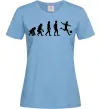Жіноча футболка Еволюція футбол Блакитний фото