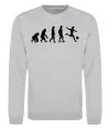 Свитшот Еволюція футбол Серый меланж фото