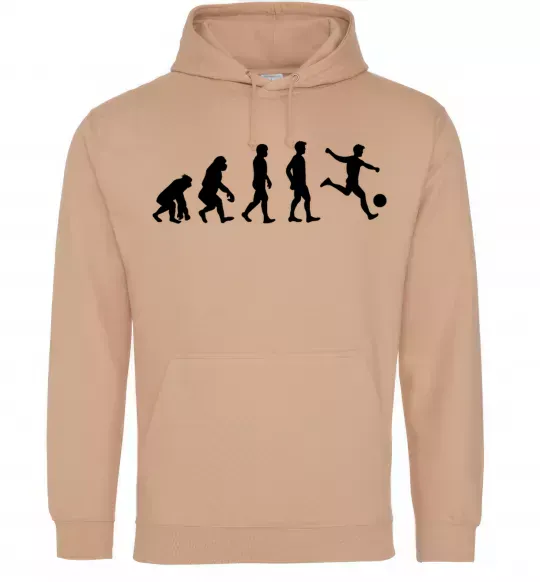 Чоловіча толстовка (худі) Еволюція футбол Пісочний фото