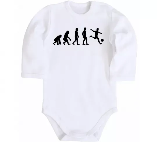 Детский боди Еволюція футбол Белый фото