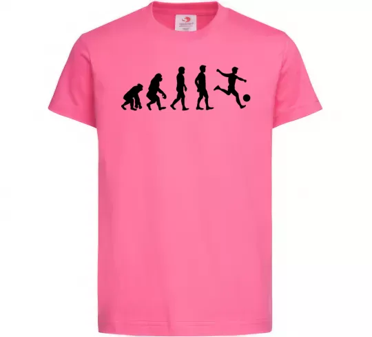 Детская футболка Еволюція футбол Ярко-розовый фото