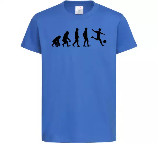 Детская футболка Еволюція футбол Ярко-синий фото